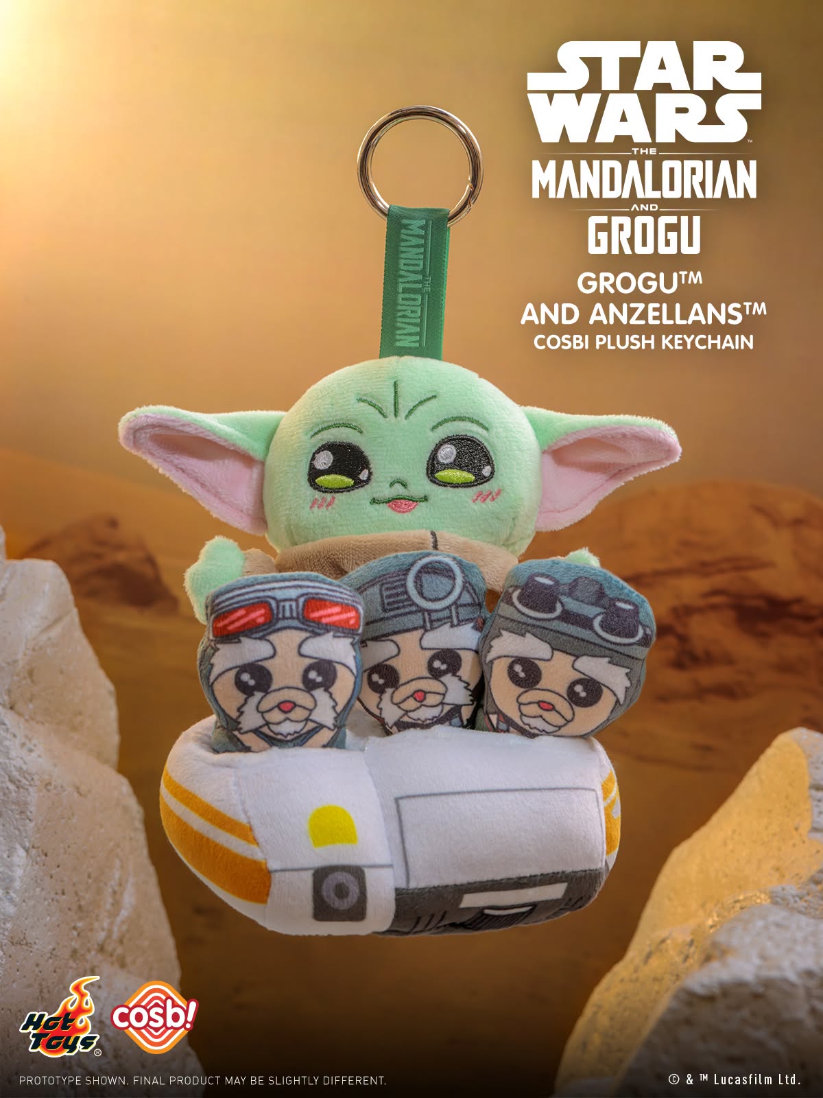 Hot Toys Disney Star Wars The Mandalorian & Grogu PPLU130N Grogu and Anzellan Plush Keychain
