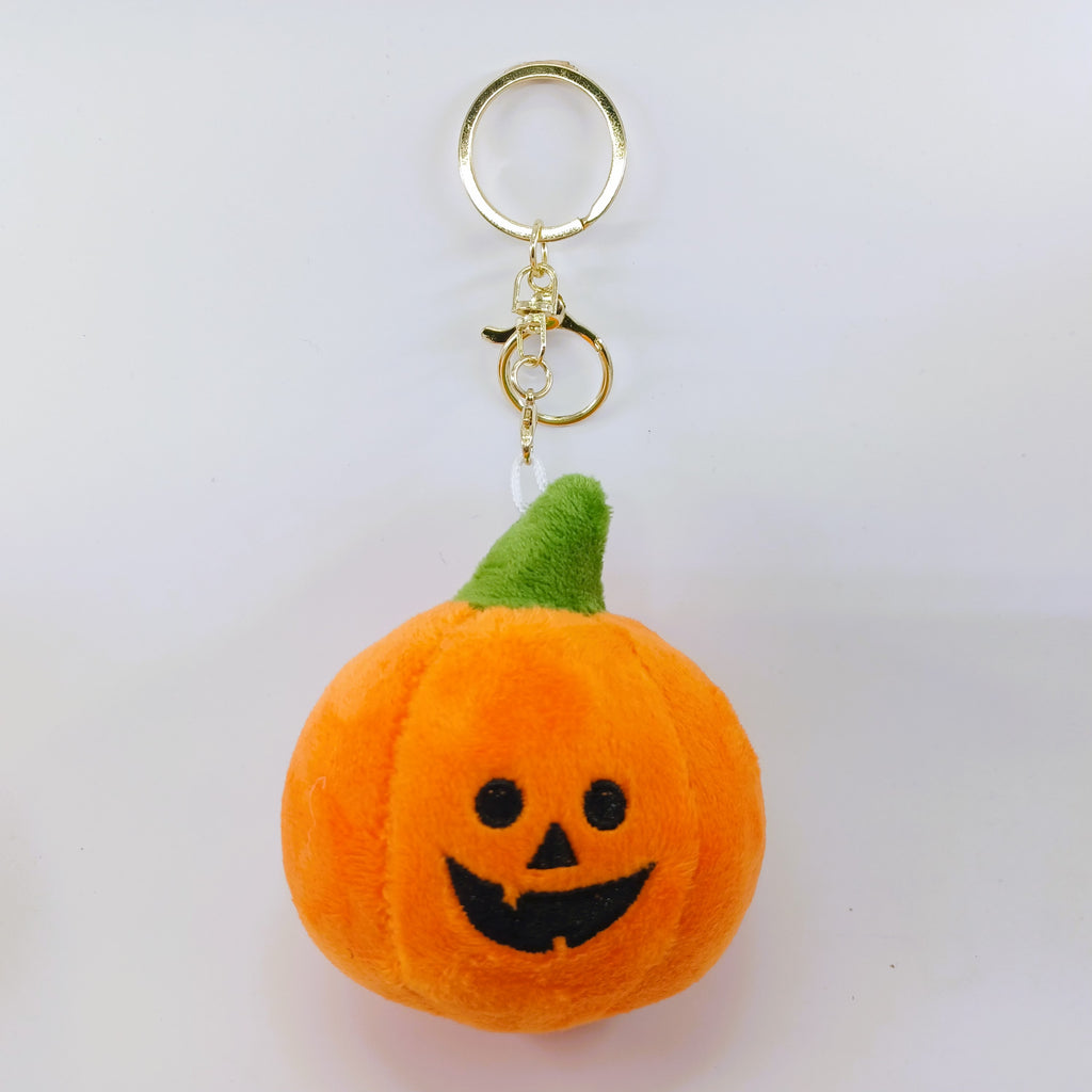 Pumpkin Head Plush Doll Key Ring