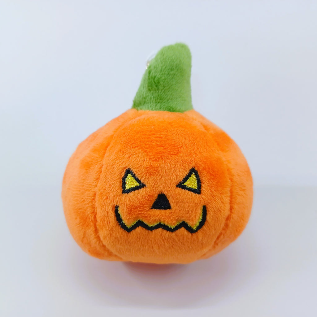 Pumpkin Head Plush Doll Key Ring