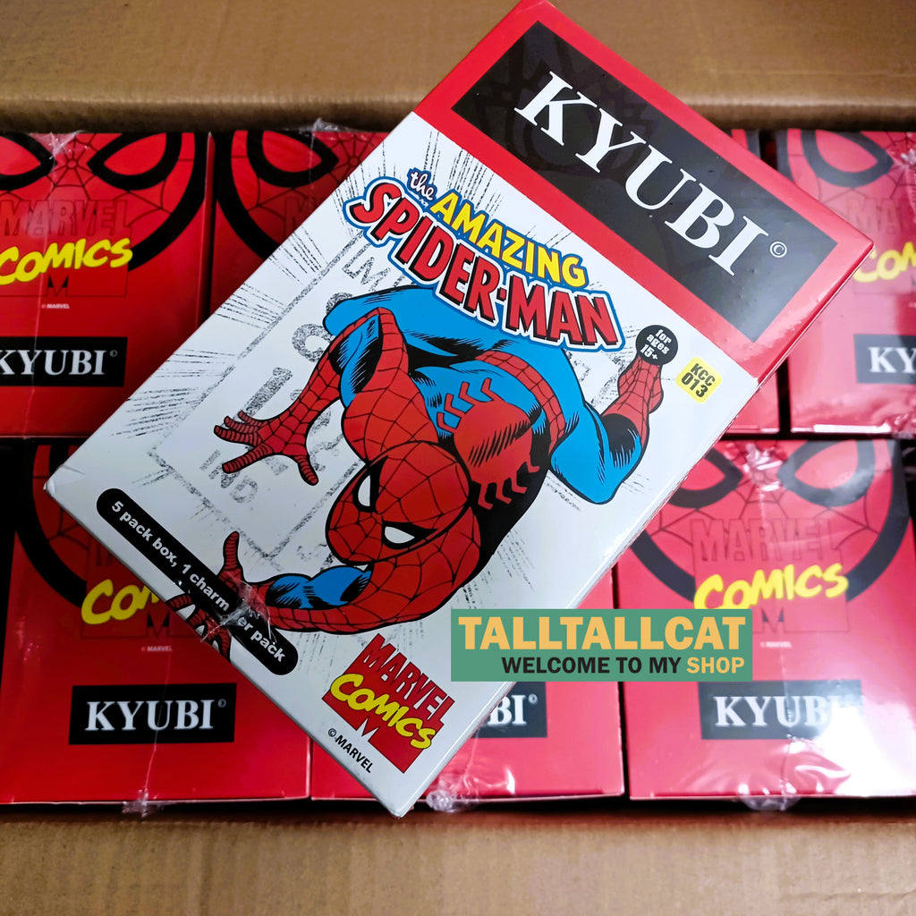 KYUBI S13 Marvel the AMAZING SPIDER-MAN Metal Card Charm Single Sealed Box (5 packs)