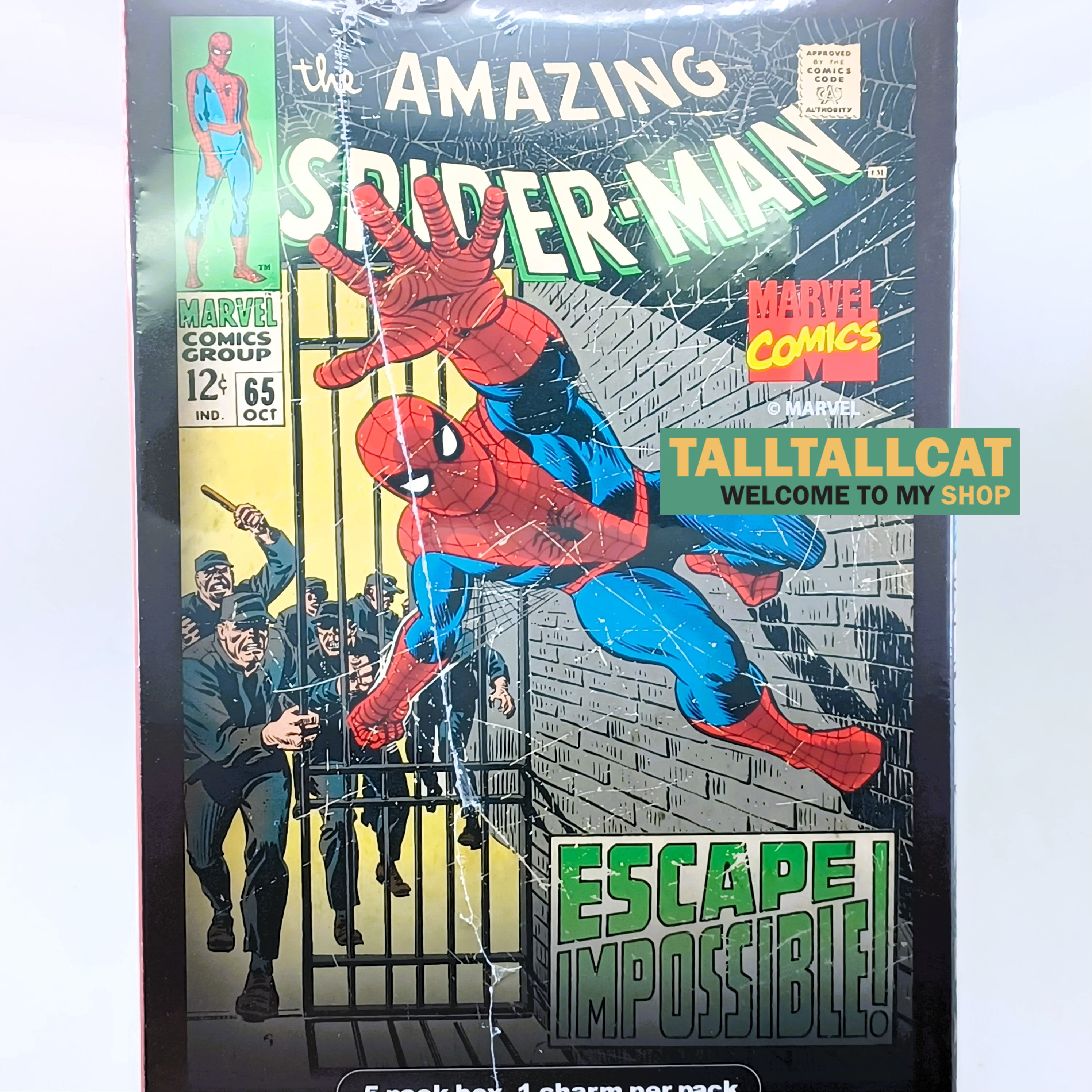 KYUBI S13 Marvel the AMAZING SPIDER-MAN Metal Card Charm Single Sealed Box (5 packs)