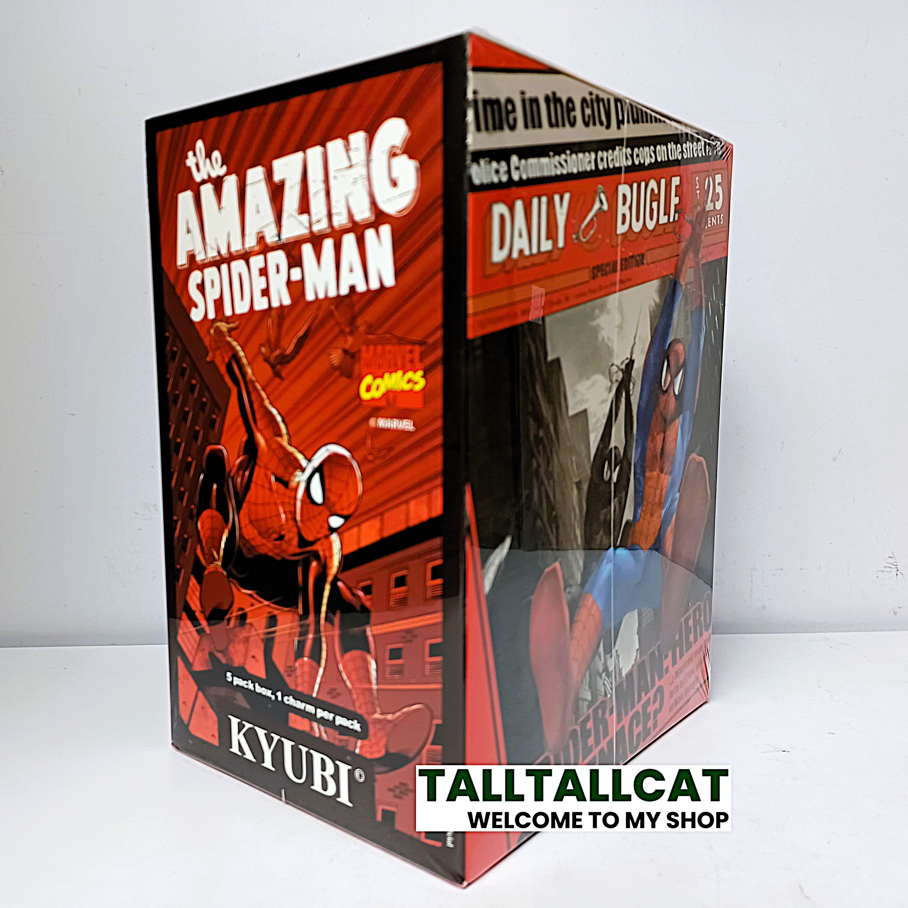 KYUBI Marvel the AMAZING SPIDER-MAN Metal Card Charm Single Sealed Box (5 packs)