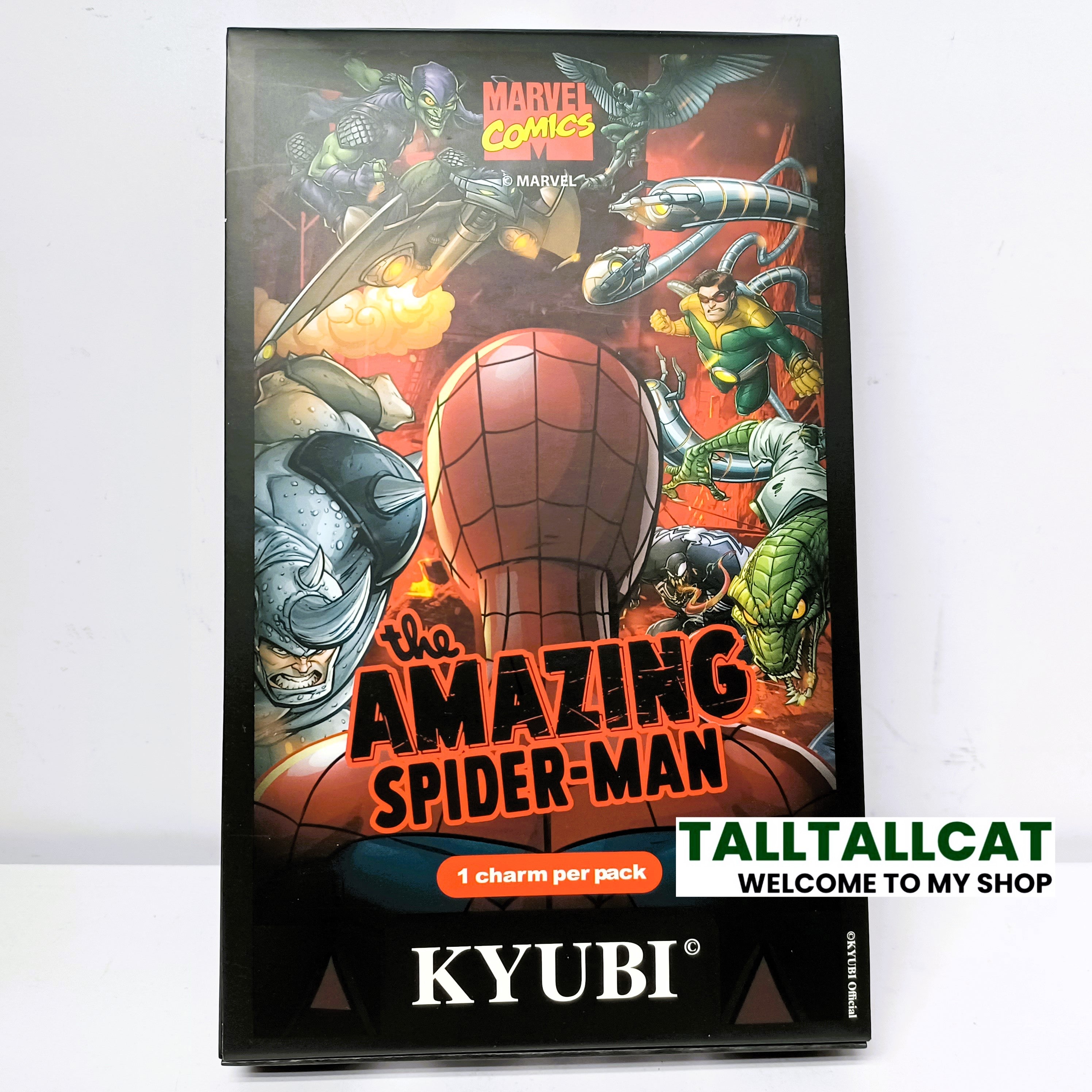 KYUBI Marvel the AMAZING SPIDER-MAN Metal Card Charm Single Sealed Box (5 packs)