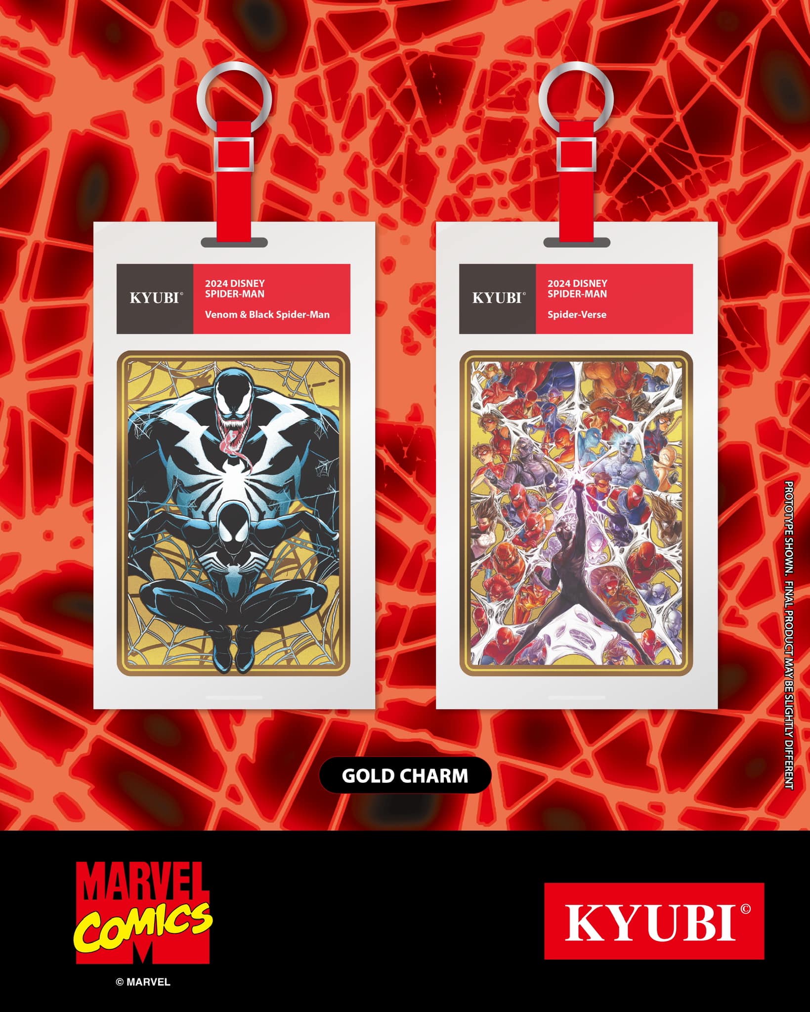 KYUBI Marvel the AMAZING SPIDER-MAN Metal Card Charm Single Sealed Box (5 packs)