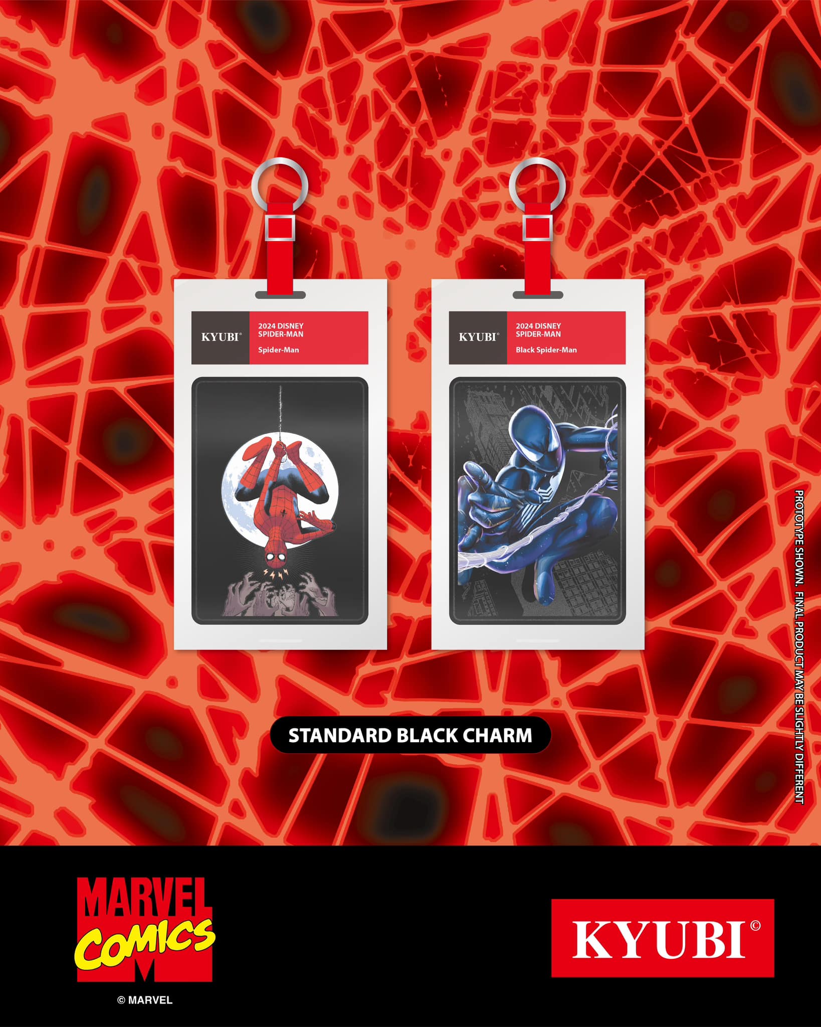 KYUBI Marvel the AMAZING SPIDER-MAN Metal Card Charm Single Sealed Box (5 packs)