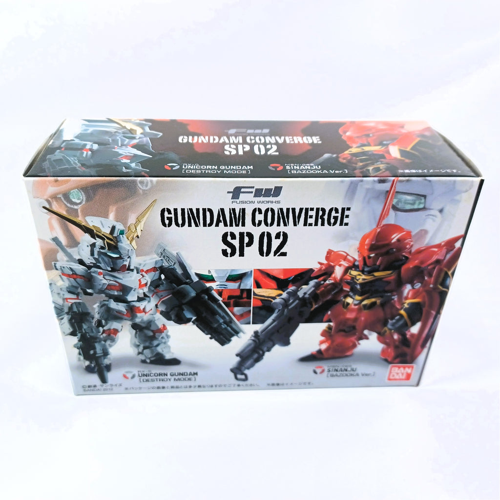 Bandai 2012 FW Gundam Converge SP02 Set ( UNICORN & SINANJU )