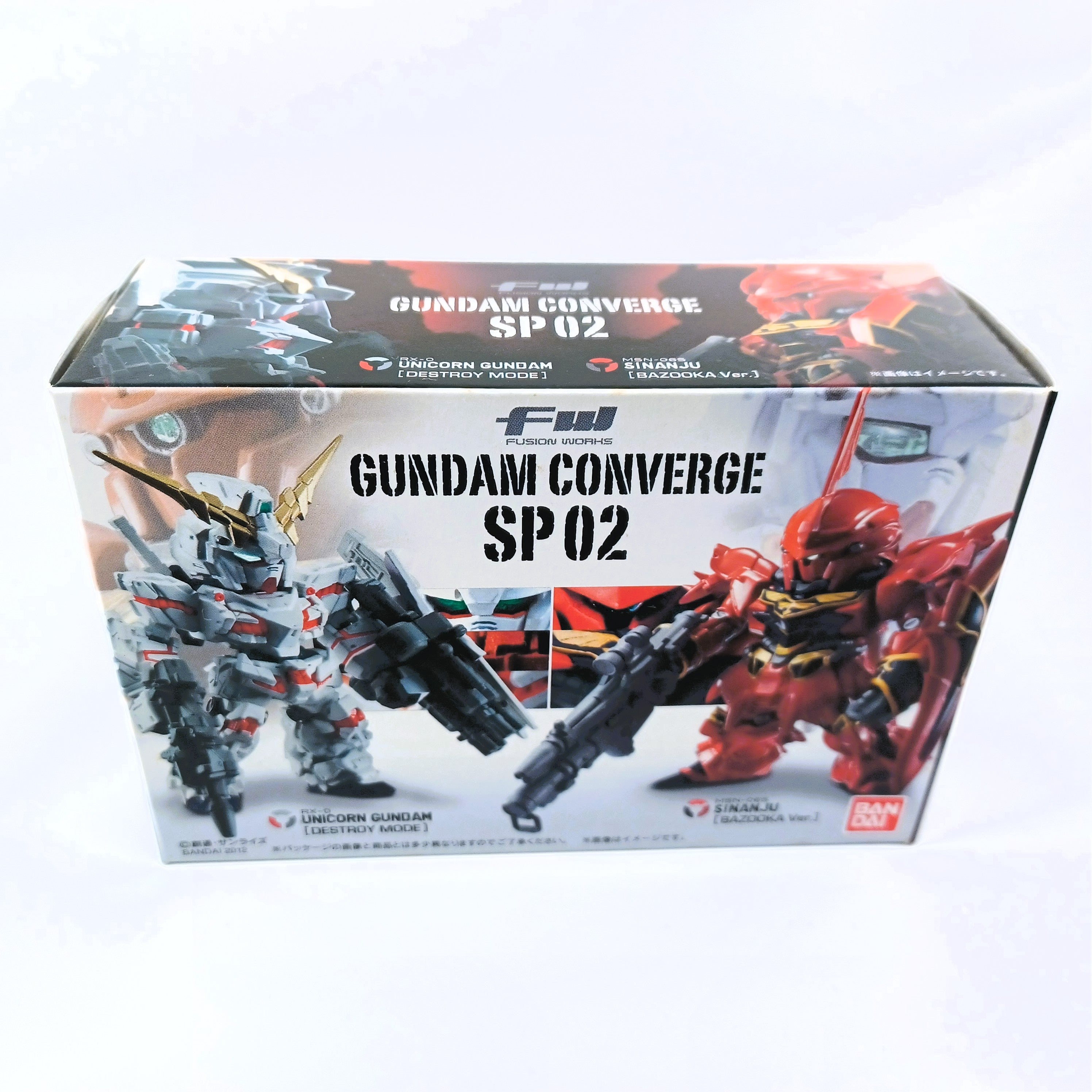 Bandai 2012 FW Gundam Converge SP02 Set ( UNICORN & SINANJU )