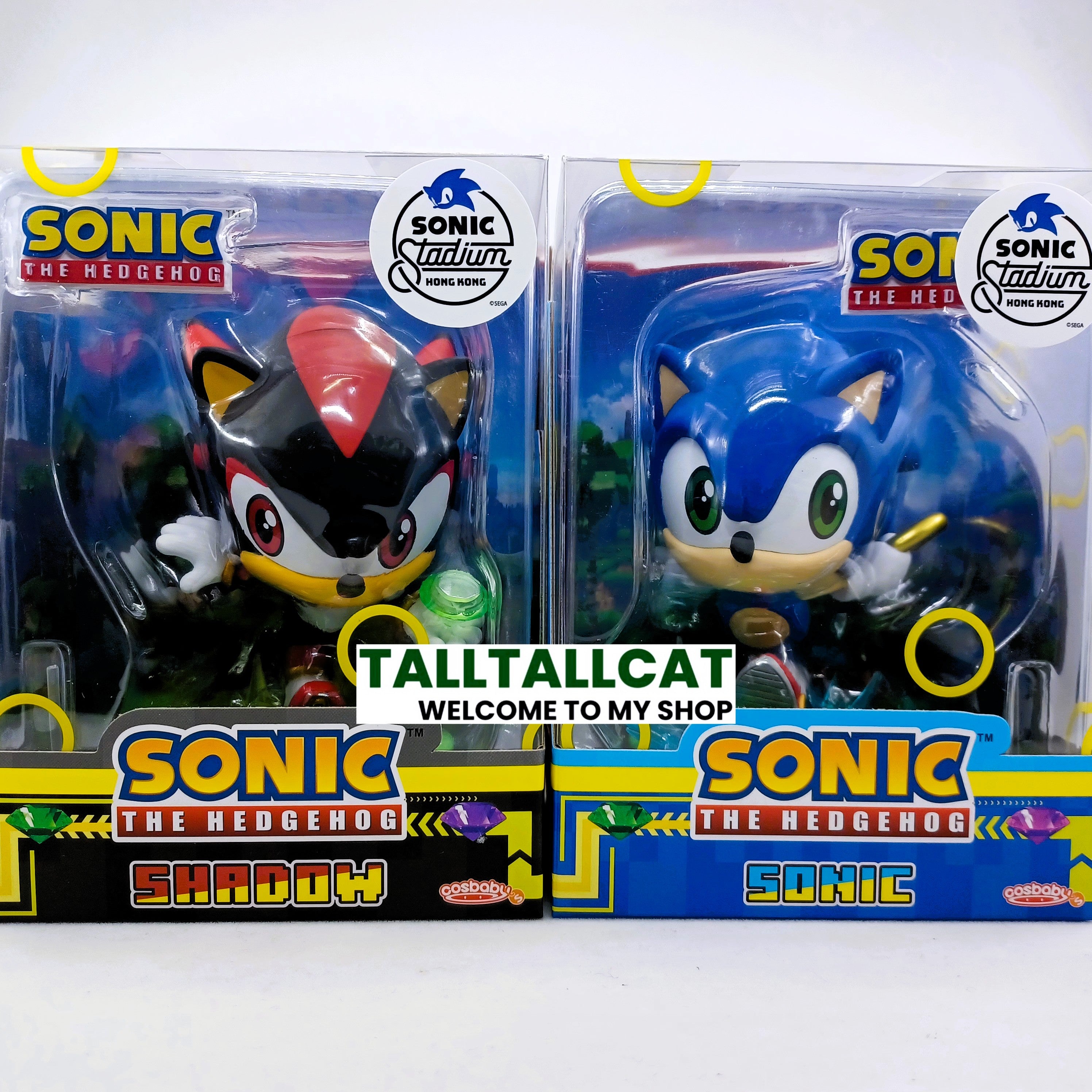 Hot Toys SONIC Stadium HK Ltd Edition Sonic The HedgeHog Sonic & Shadow Cosbaby