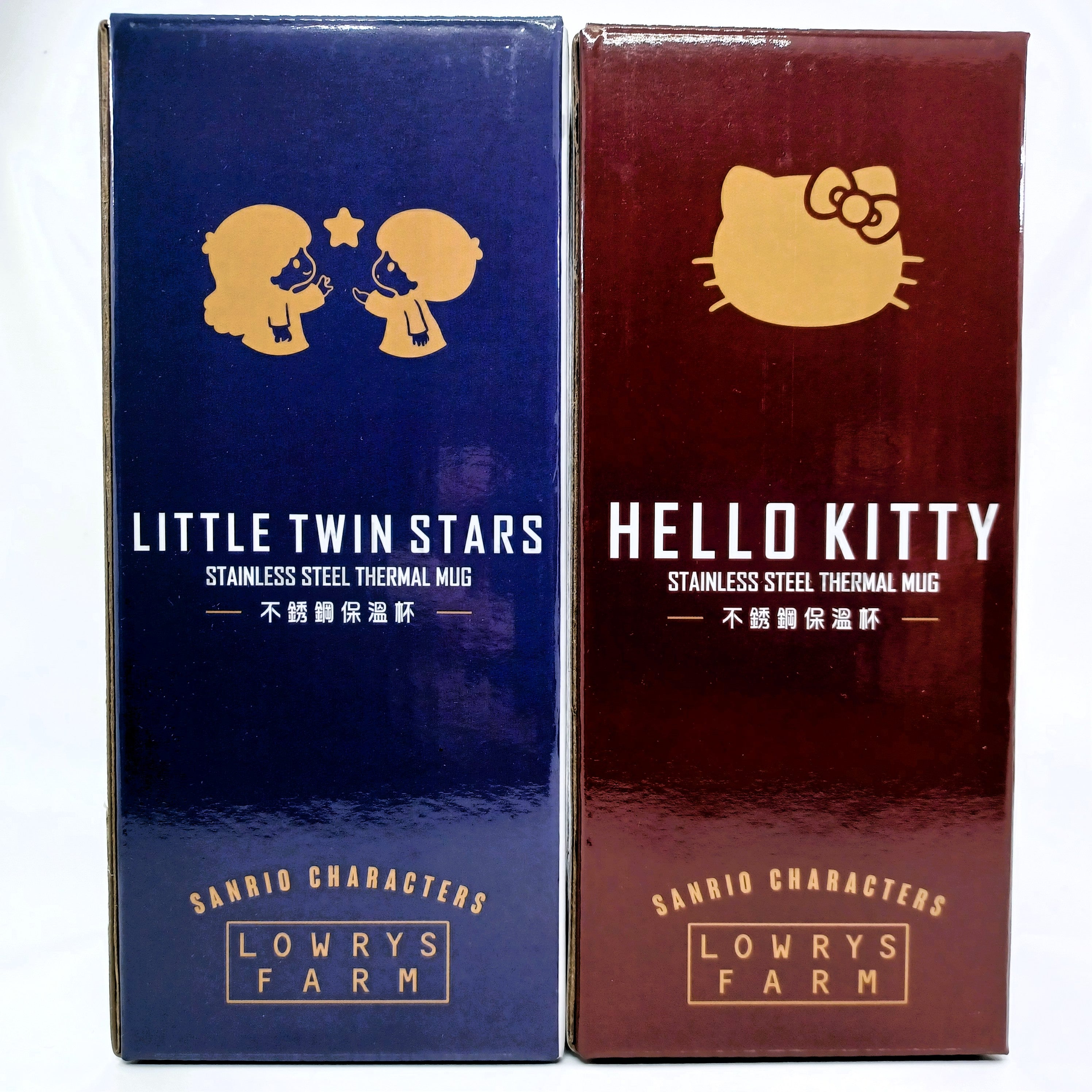 2020 Hong Kong 7-eleven x LOWRYS FARM x SANRIO 350ml LITTLE TWIN STARS & HELLO KITTY Stainless Steel Thermal Mug