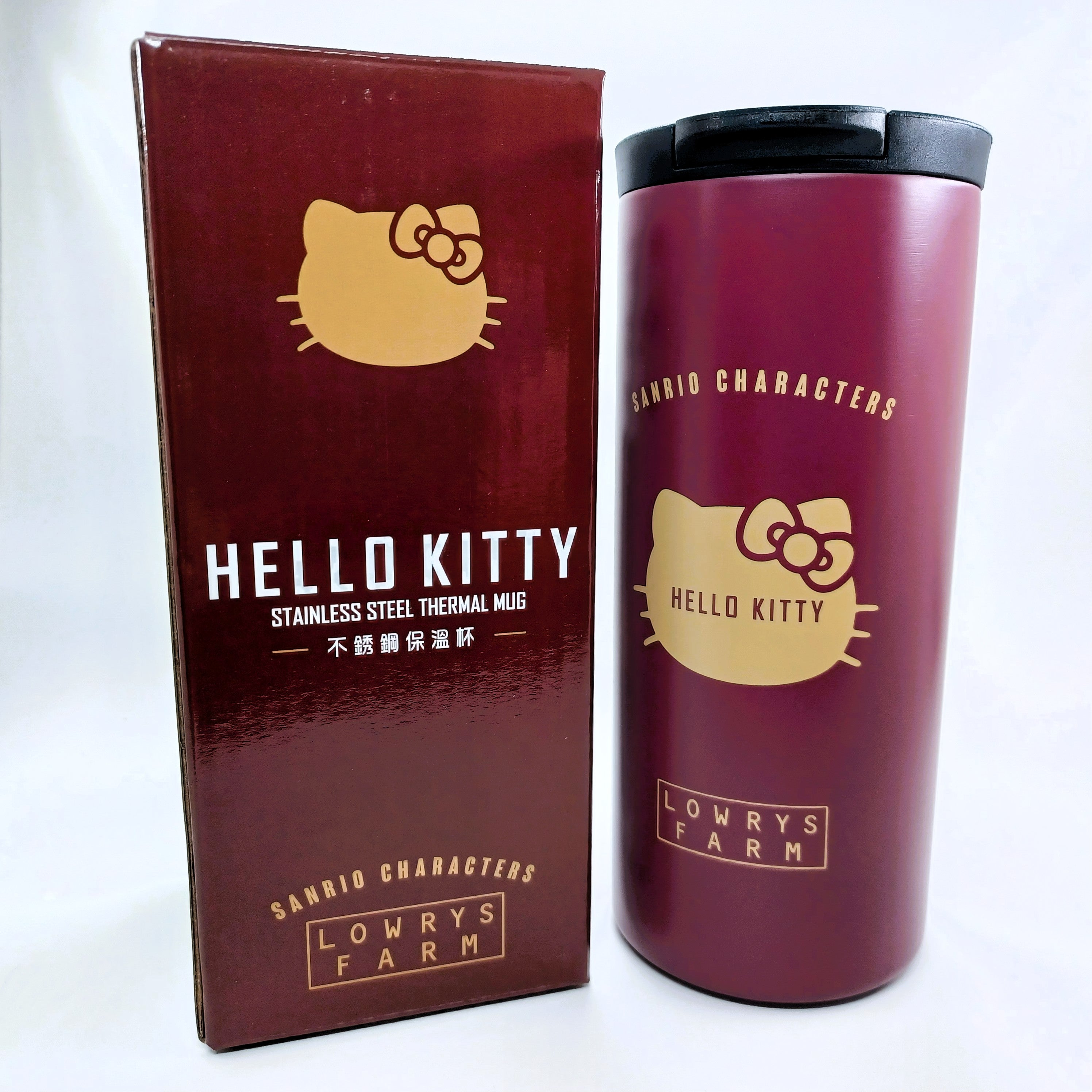 2020 Hong Kong 7-eleven x LOWRYS FARM x SANRIO 350ml LITTLE TWIN STARS & HELLO KITTY Stainless Steel Thermal Mug