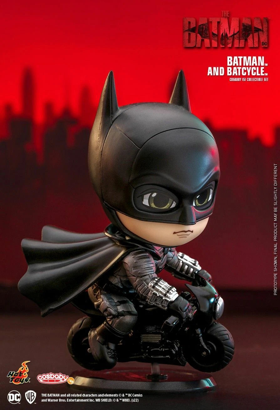DC Comics x Hot Toys The Batman COSB942 BATMAN AND BATCYCLE Cosbaby