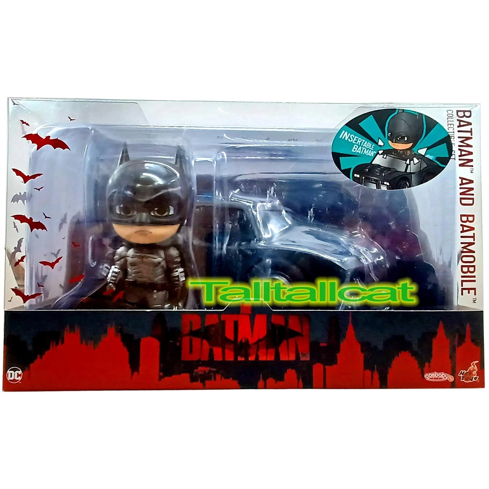 DC Comics x Hot Toys The Batman COSB943 BATMAN and BATMOBILE Cosbaby Collectible Set