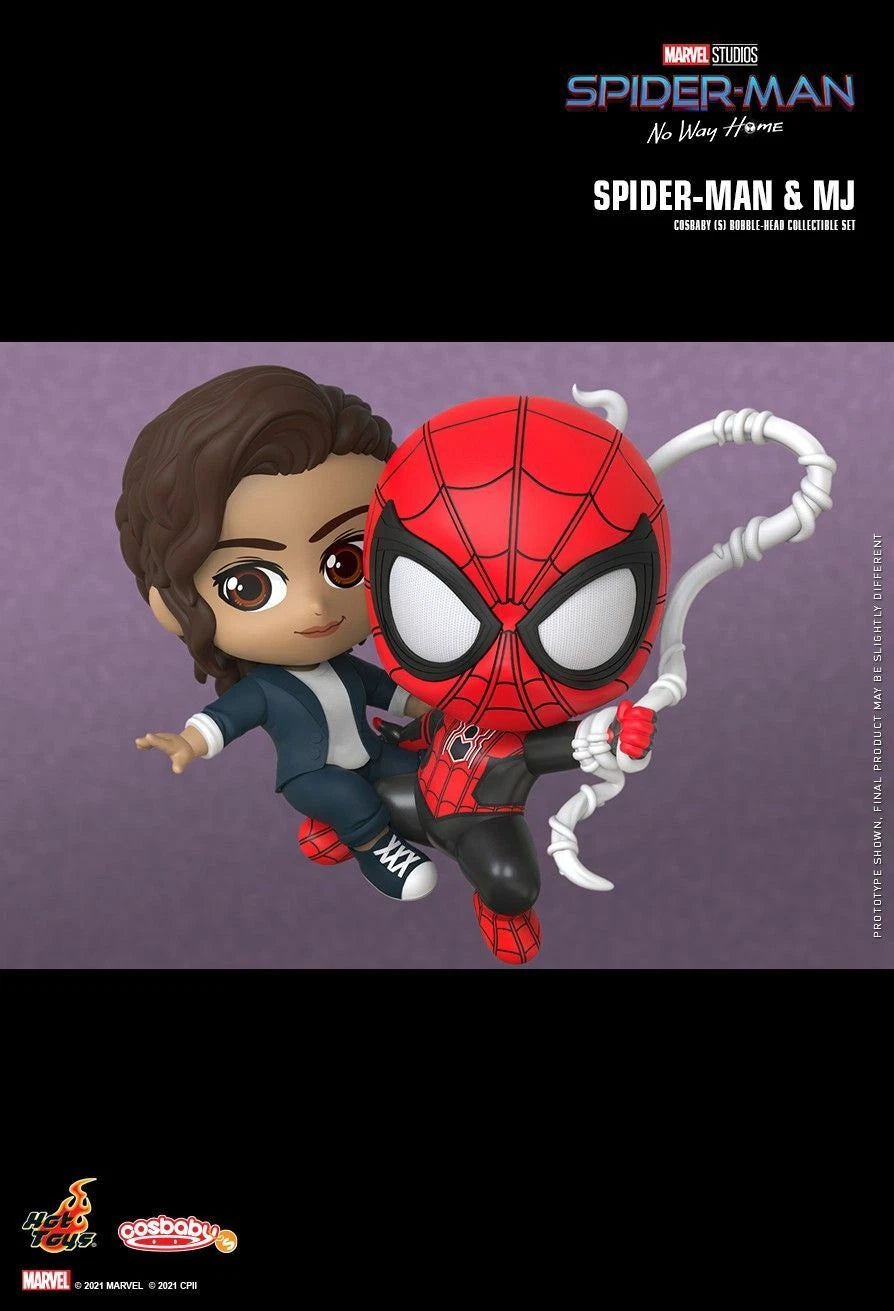 Marvel x Hot Toys Spider-Man NO WAY HOME COSB937 Spider-Man & MJ Cosbaby Collectible Set