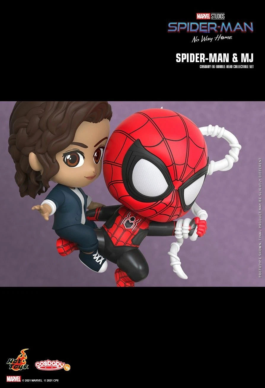 Marvel x Hot Toys Spider-Man NO WAY HOME COSB937 Spider-Man & MJ Cosbaby Collectible Set