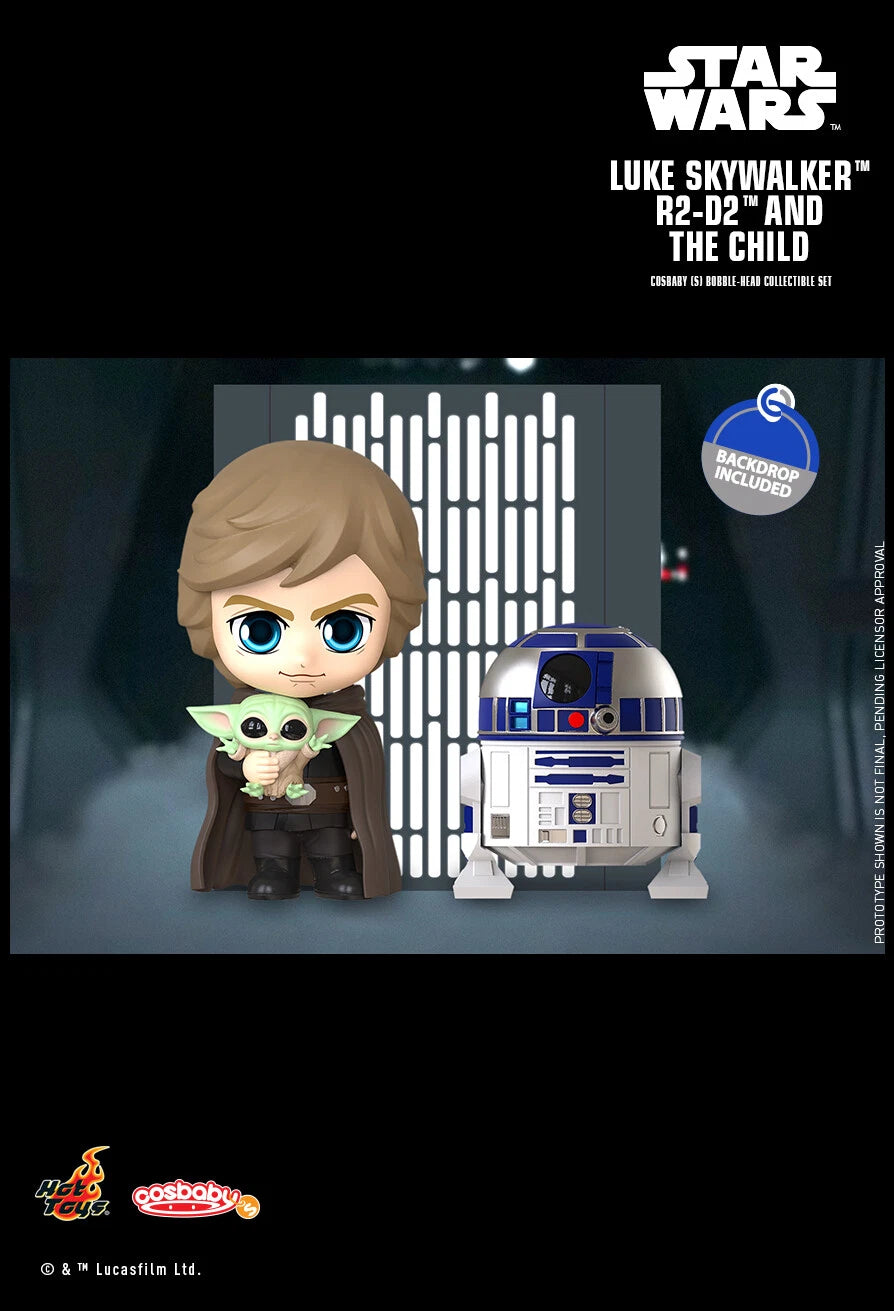 Hot Toys STAR WARS The Mandalorian COSB866 Luke, R2-D2 & The Child Cosbaby